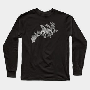 Hand drawn Leafy Seadragon - cute marine animal design Long Sleeve T-Shirt